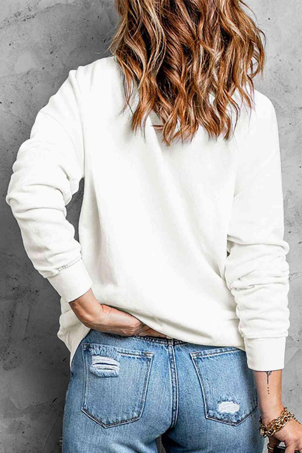 90's BABE Graphic Dropped Shoulder Sweatshirt - Immenzive