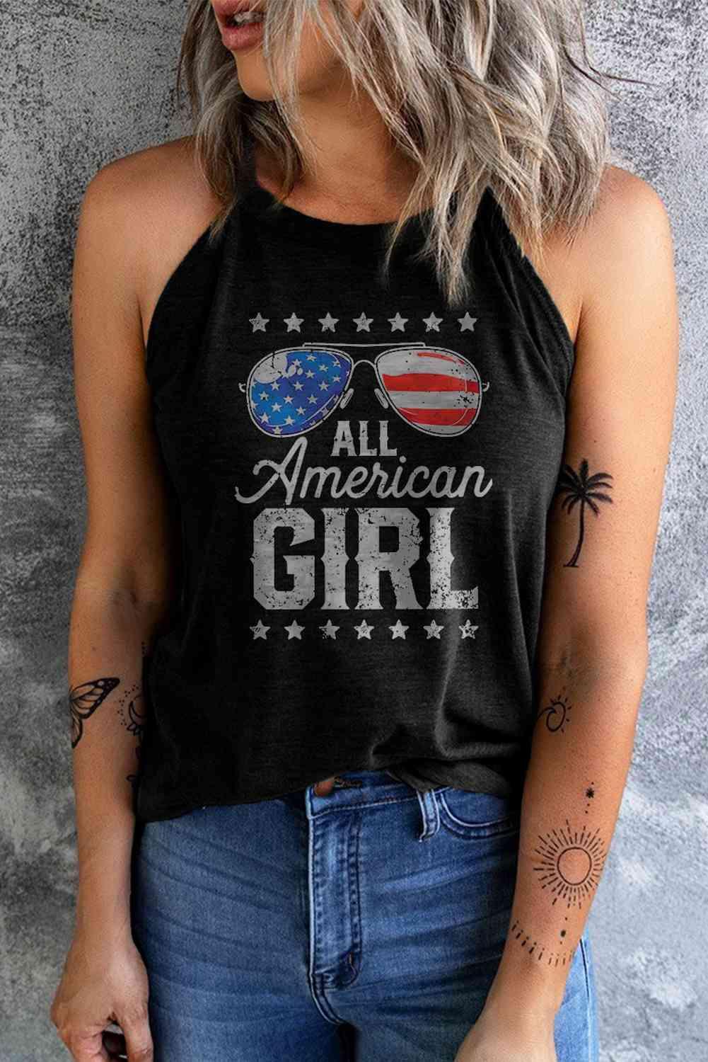 ALL AMERICAN GIRL Graphic Tank - Immenzive