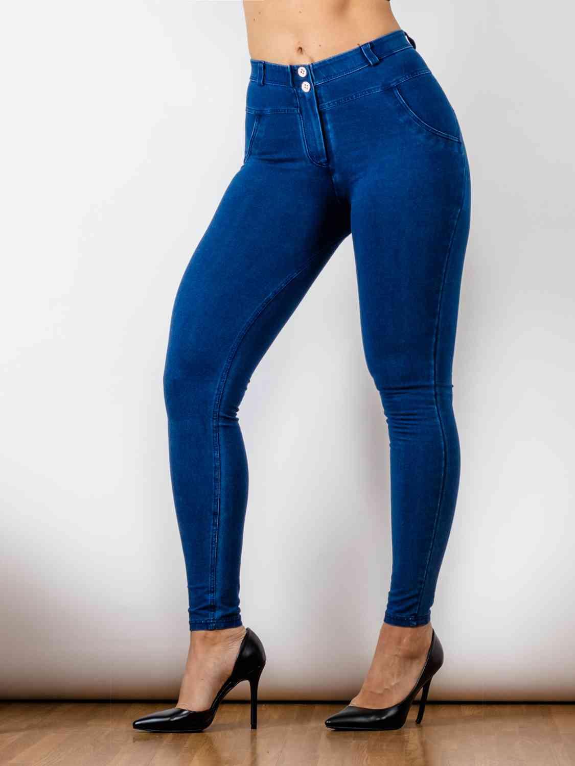 Buttoned Skinny Jeans - Immenzive