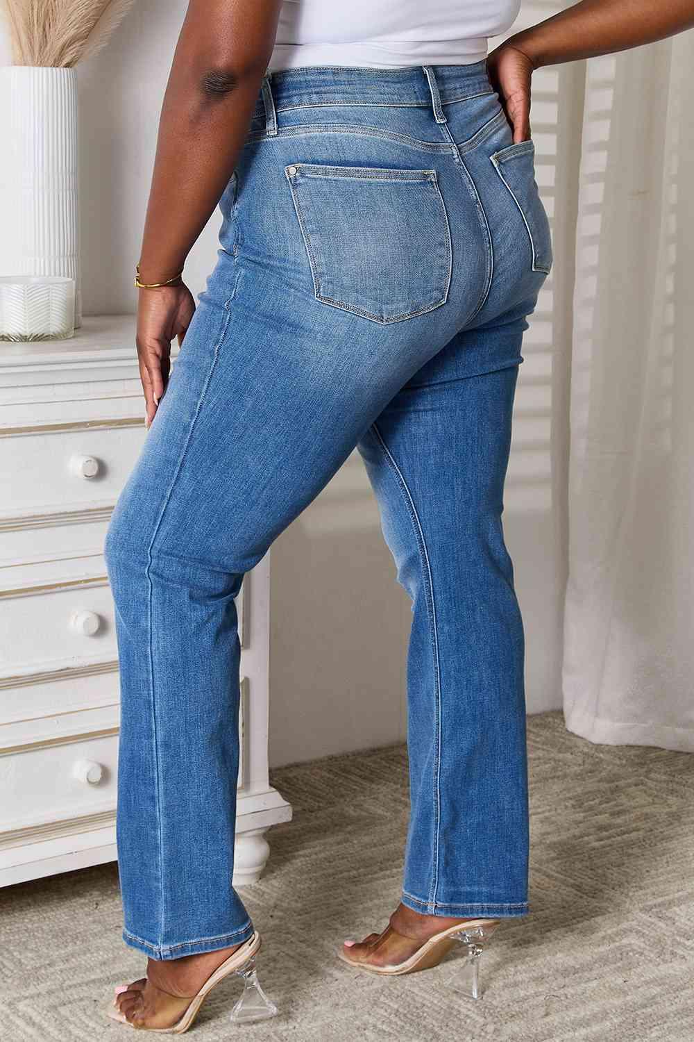 Judy Blue Full Size Bootcut Jeans with Pockets - Immenzive