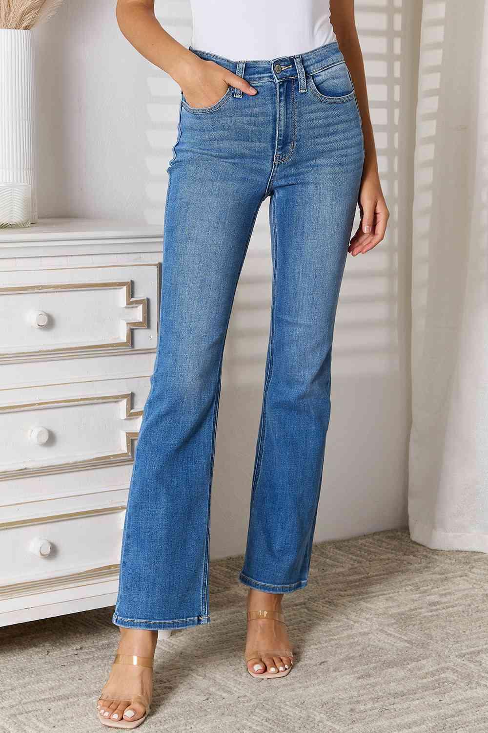 Judy Blue Full Size Bootcut Jeans with Pockets - Immenzive