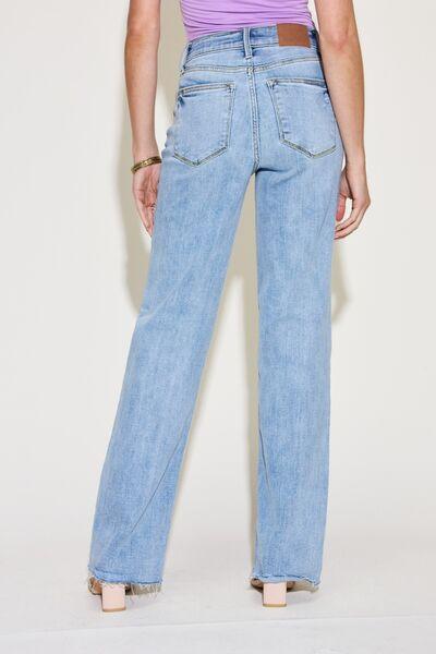 Judy Blue Full Size V Front Waistband Straight Jeans - Immenzive
