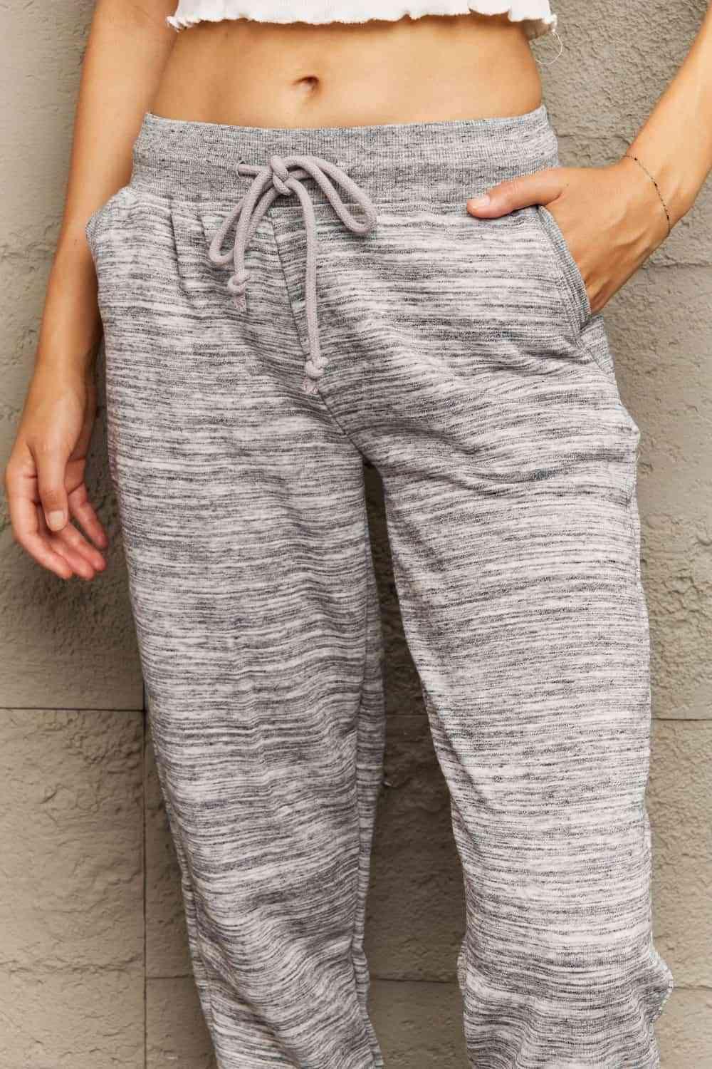 Ninexis Full Size Tie Waist Long Sweatpants - Immenzive