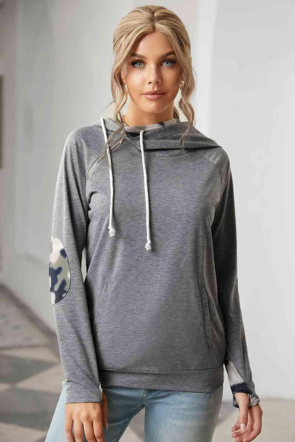 Side Zip Sweatshirt with Front Pocket - Immenzive