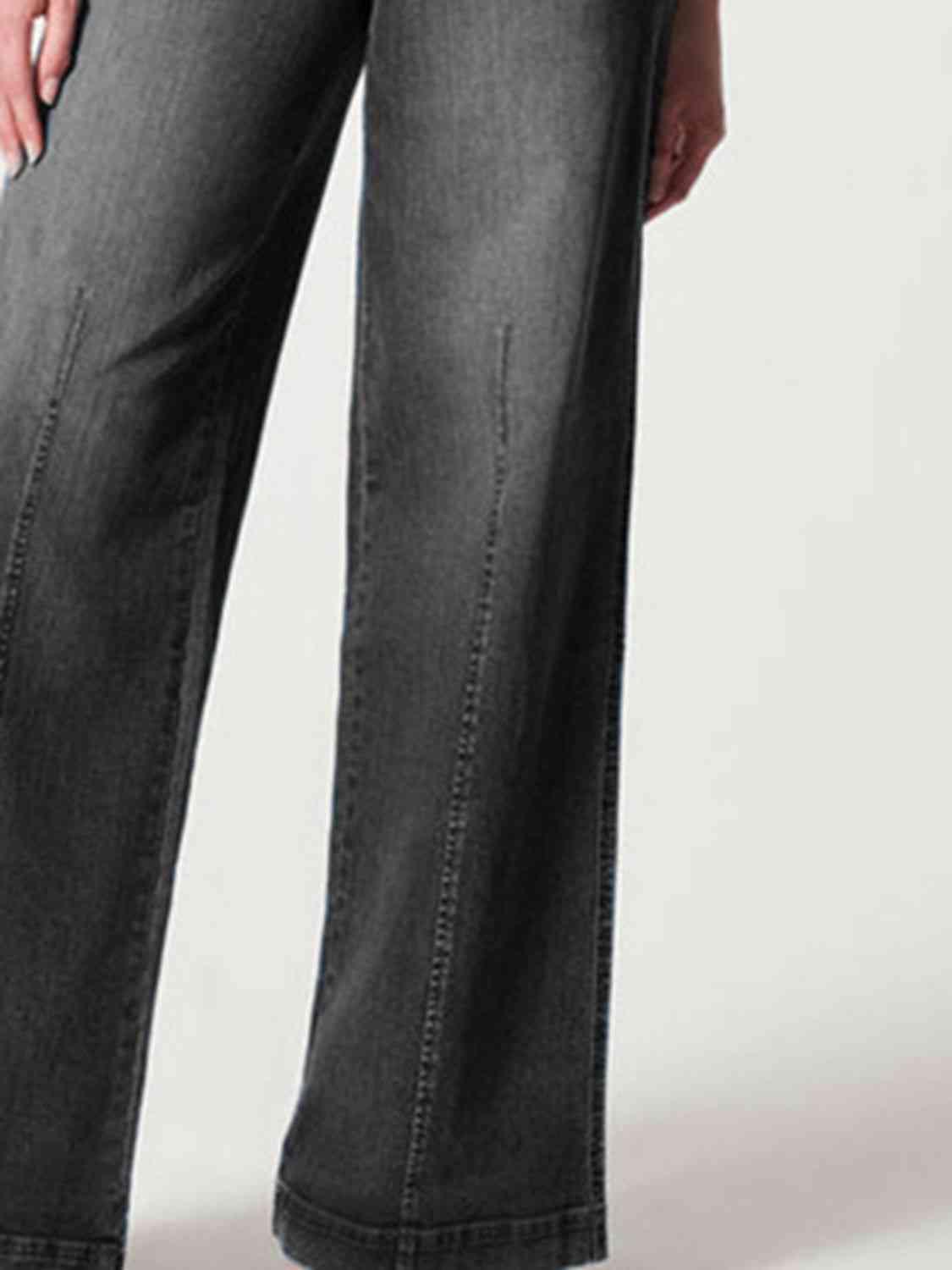 Wide Leg Long Jeans - Immenzive