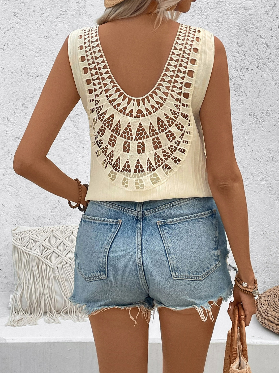 Cutout V-Neck Tank