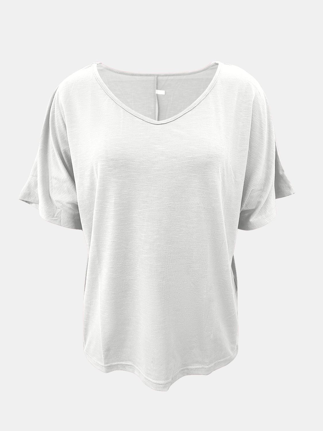 Full Size Scoop Neck Short Sleeve T-Shirt - Immenzive