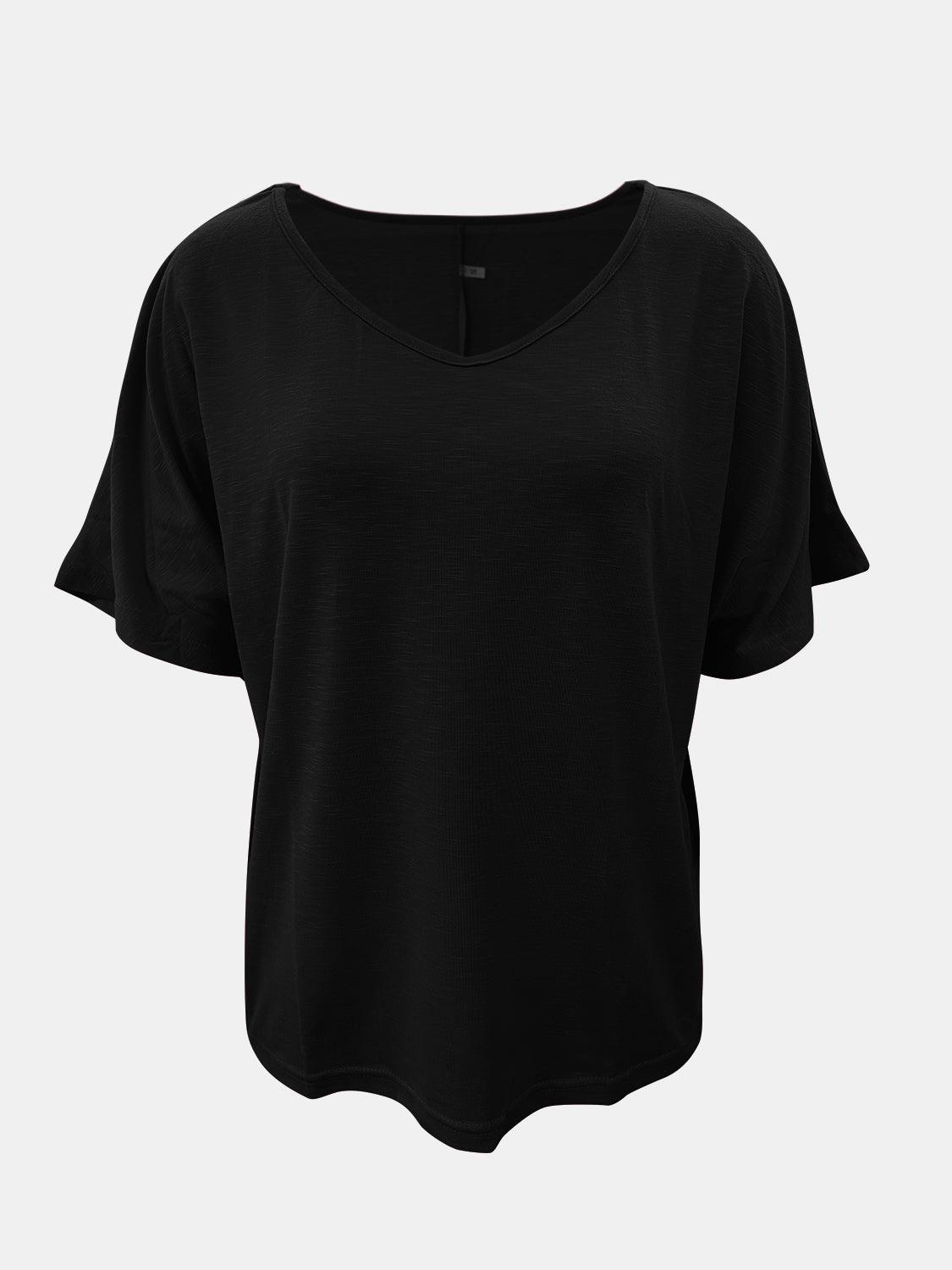 Full Size Scoop Neck Short Sleeve T-Shirt - Immenzive