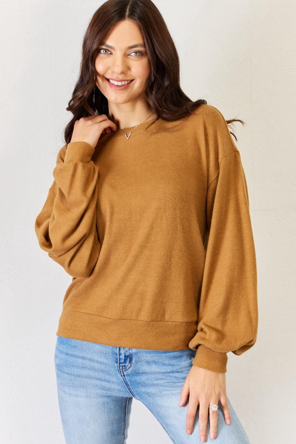 HYFVE Round Neck Long Sleeve Top - Immenzive