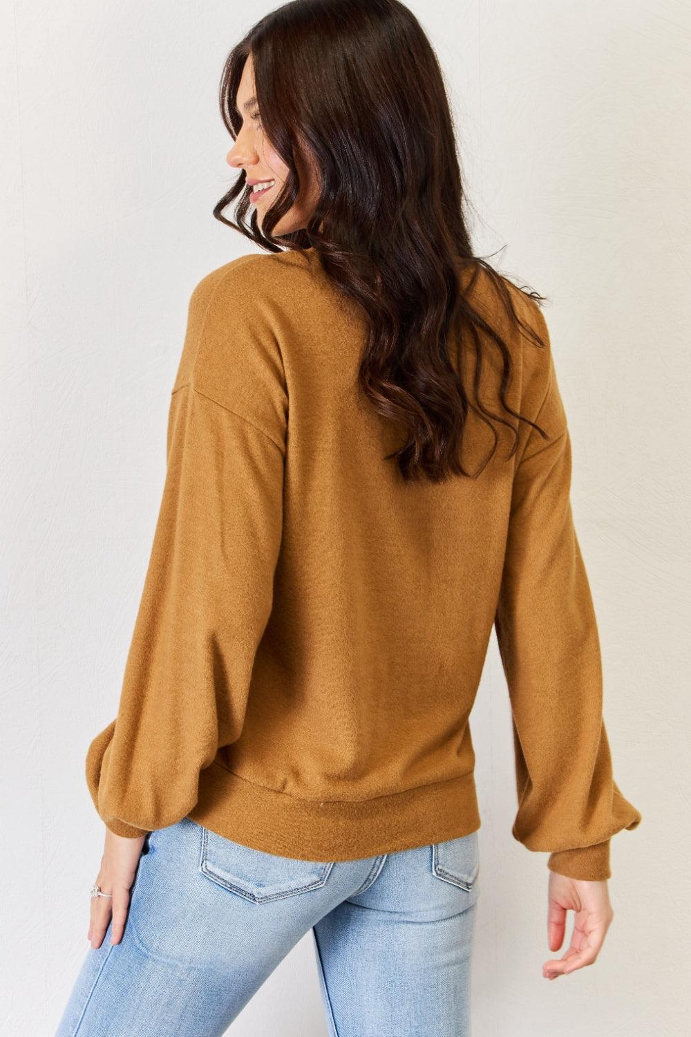 HYFVE Round Neck Long Sleeve Top - Immenzive