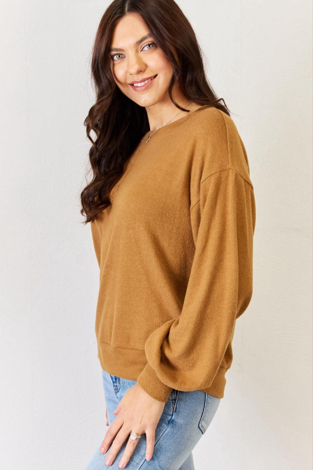 HYFVE Round Neck Long Sleeve Top - Immenzive