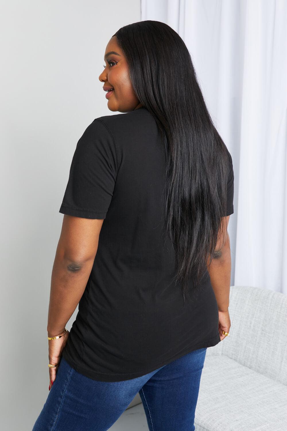mineB Full Size Graphic Round Neck Tee Shirt - Immenzive