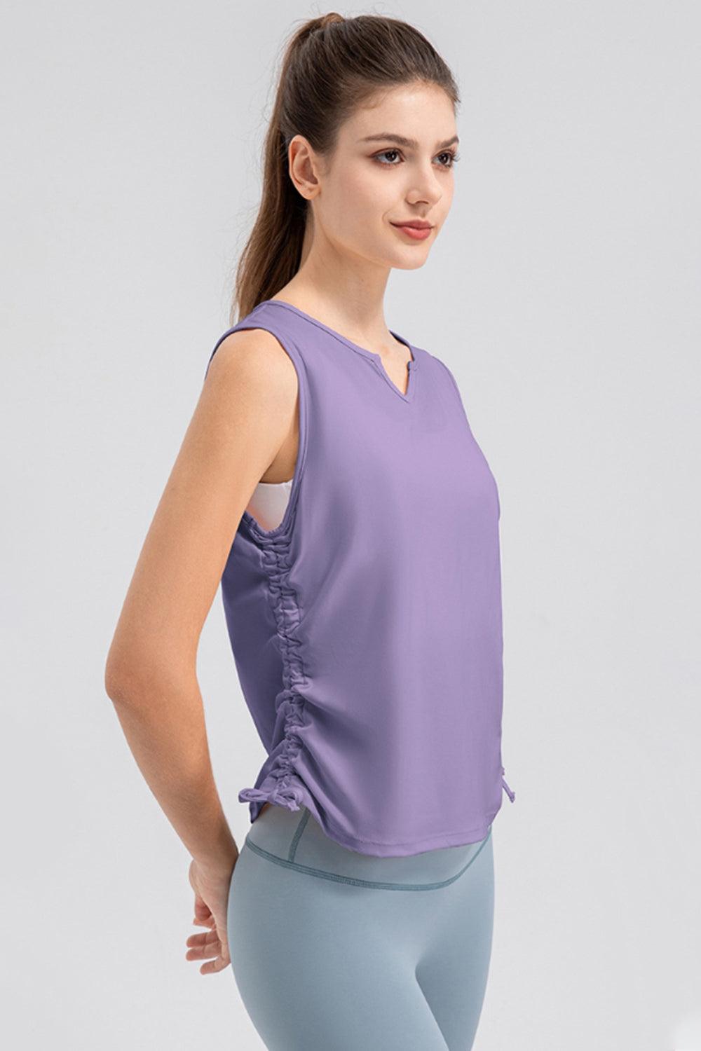 Notched Wide Strap Active Tank - Immenzive