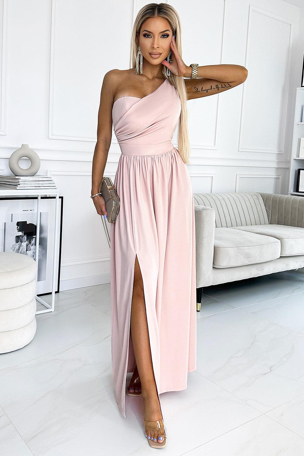 one-shoulder-slit-maxi-dress - Immenzive