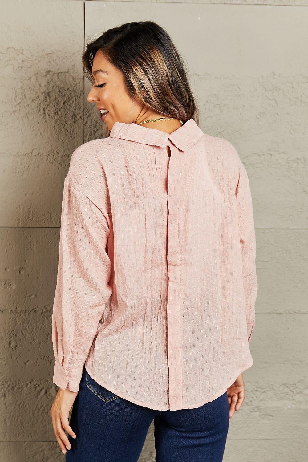 Petal Dew Take Me Out Lightweight Button Down Top - Immenzive