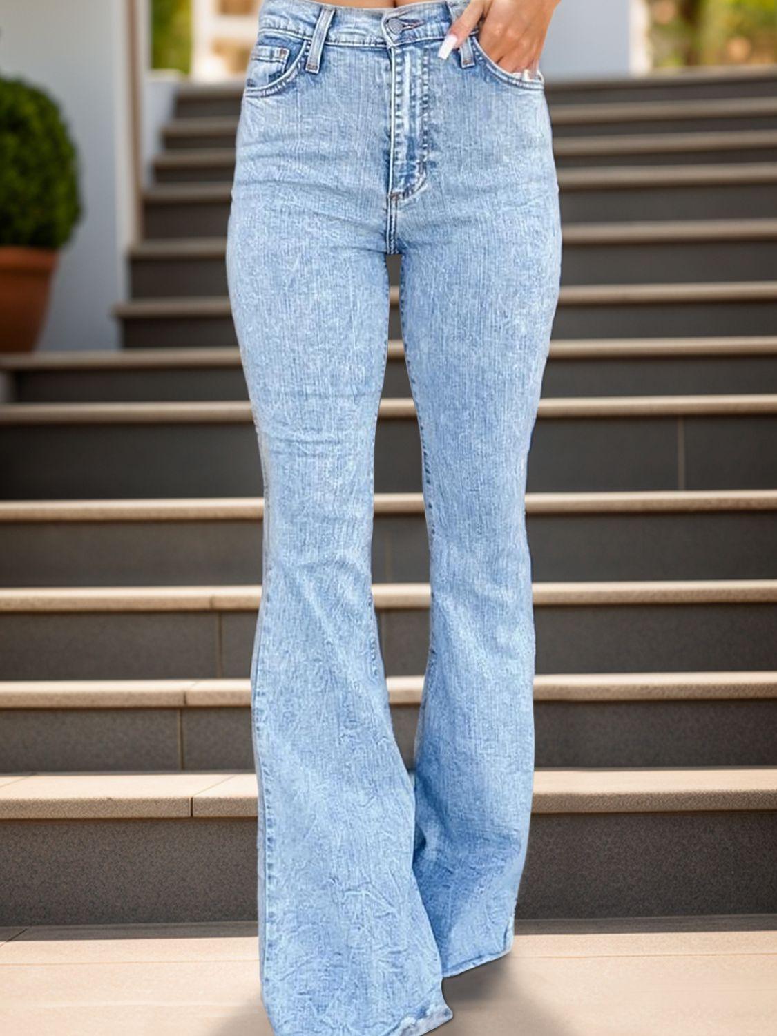 Raw Hem Bootcut Jeans - Immenzive