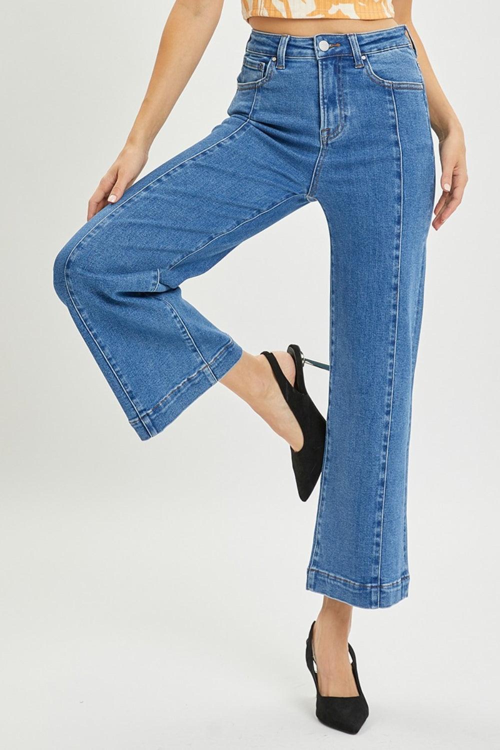 RISEN Full Size High Rise Wide Leg Jeans - Immenzive