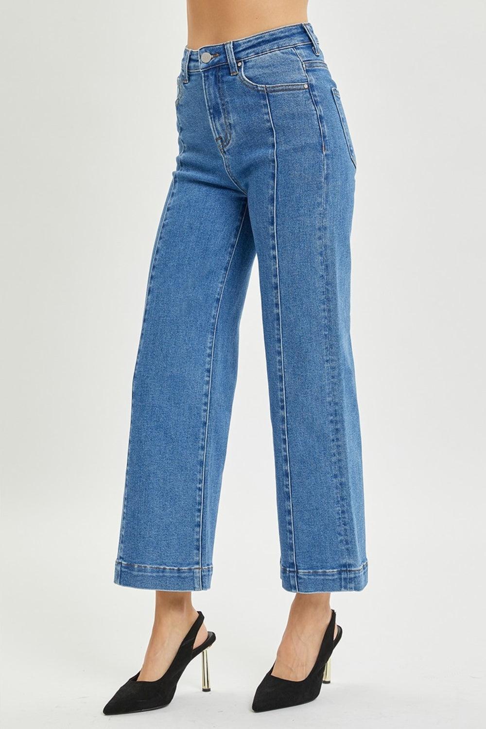 RISEN Full Size High Rise Wide Leg Jeans - Immenzive