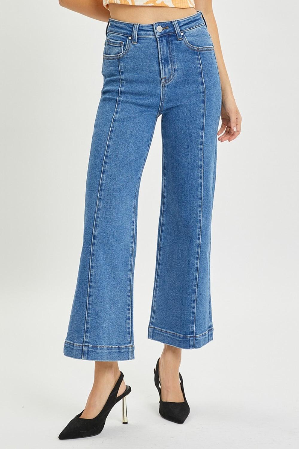 RISEN Full Size High Rise Wide Leg Jeans - Immenzive