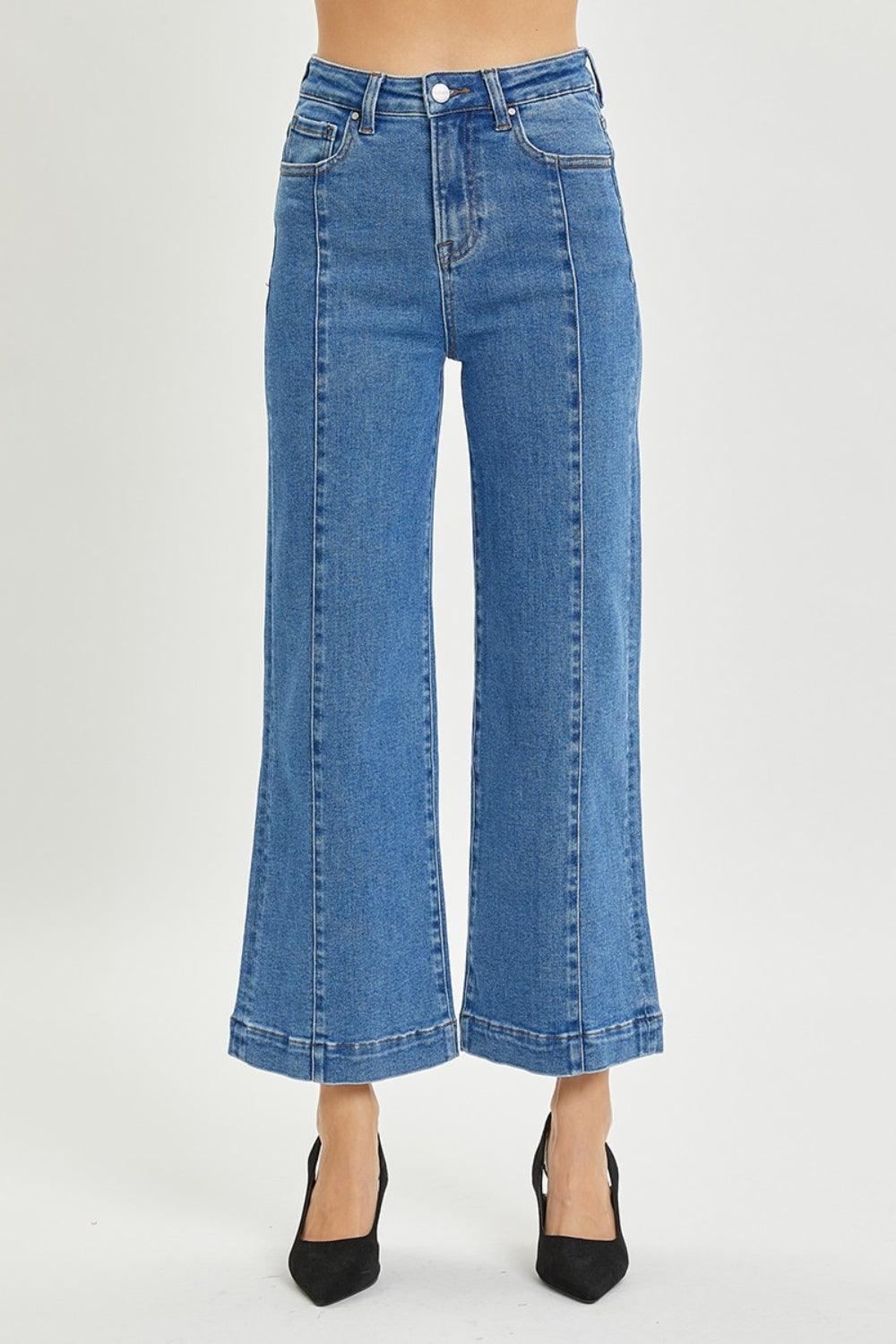 RISEN Full Size High Rise Wide Leg Jeans - Immenzive