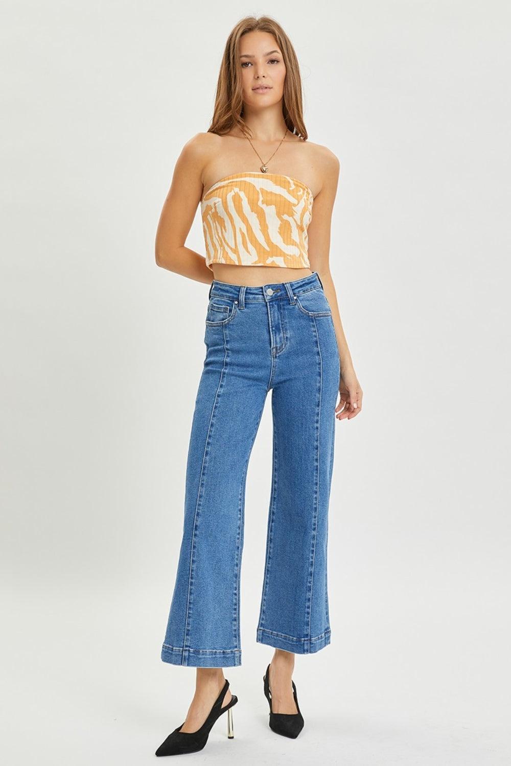 RISEN Full Size High Rise Wide Leg Jeans - Immenzive