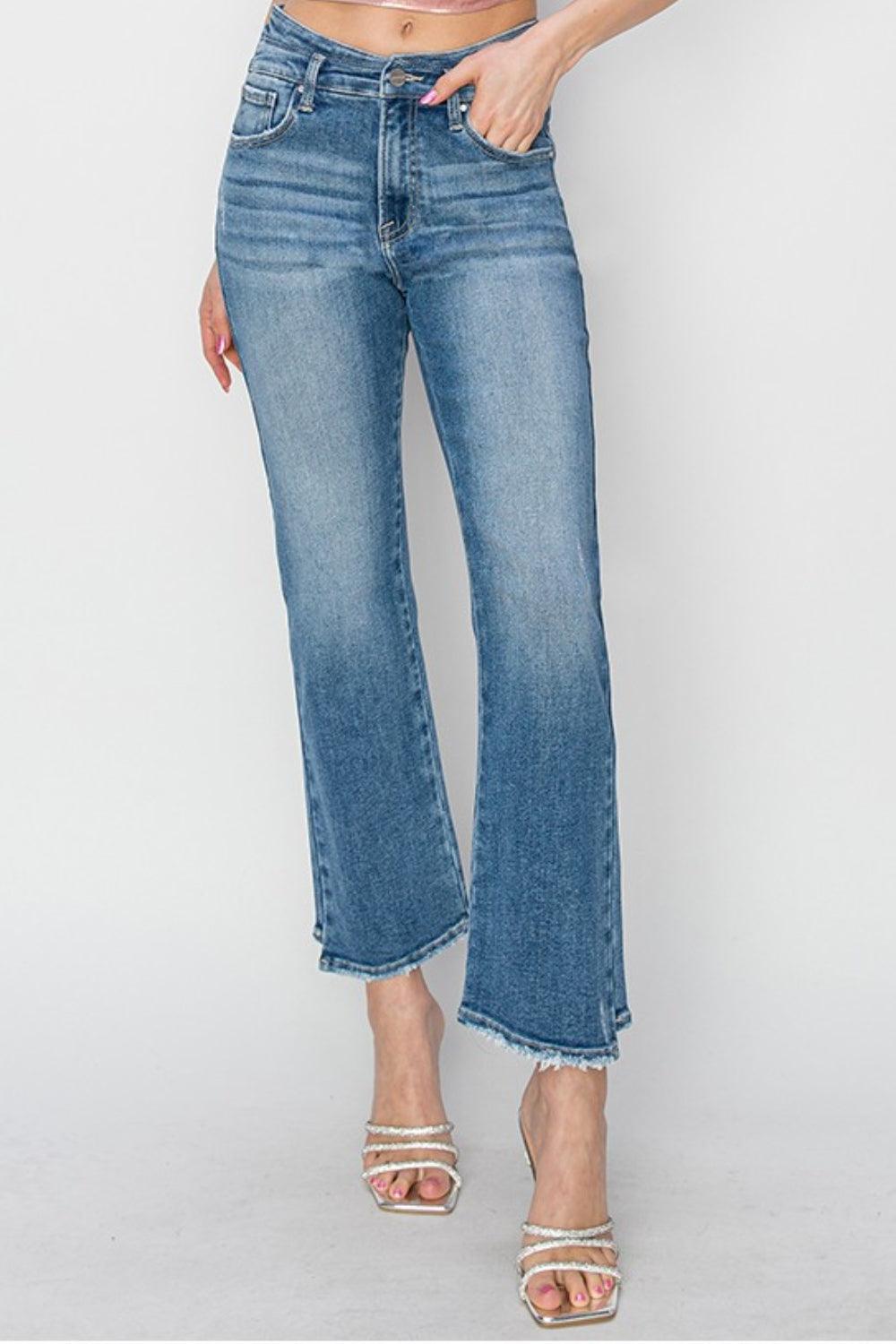 RISEN High Rise Slim Straight Jeans - Immenzive