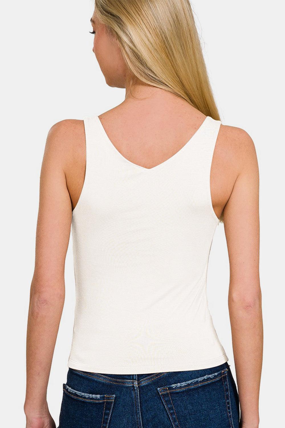 zenana-double-layer-v-neck-tank - Immenzive