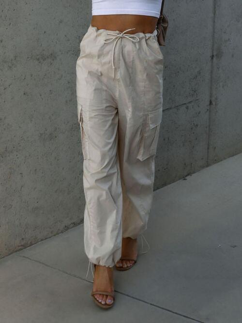 Drawstring Pants with Pockets - Immenzive