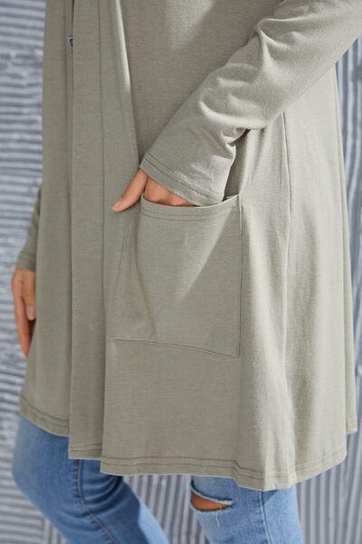 Open Front Long Sleeve Cardigan - Immenzive