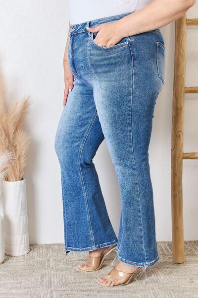 RISEN Full Size High Rise Ankle Flare Jeans - Immenzive