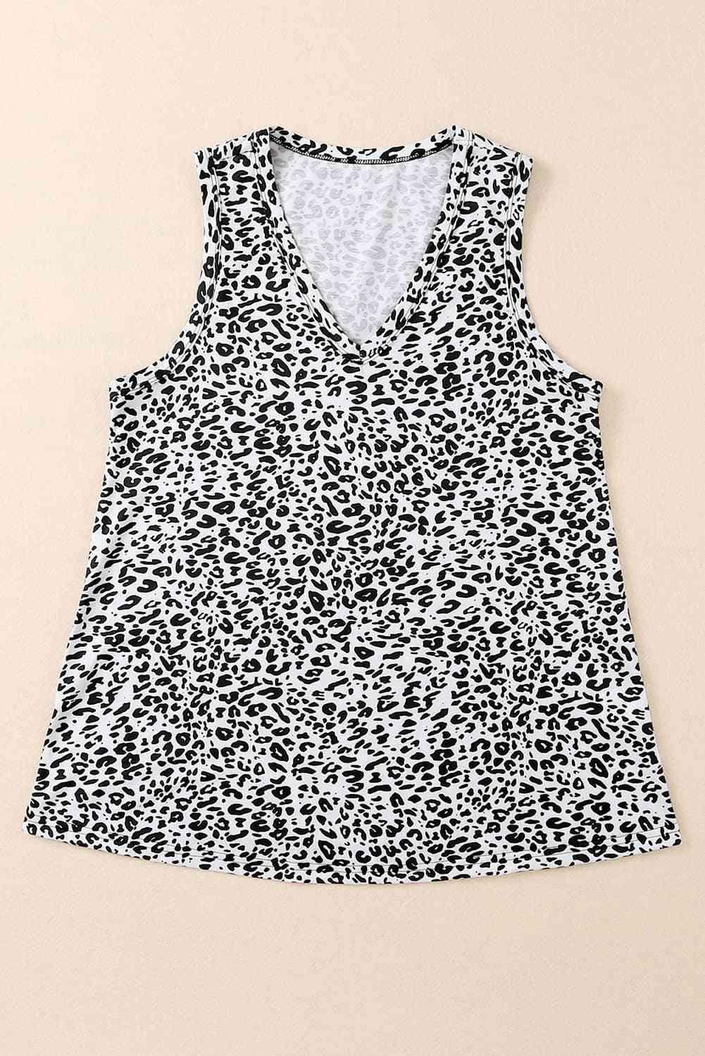 Animal Print V-Neck Tank - Immenzive