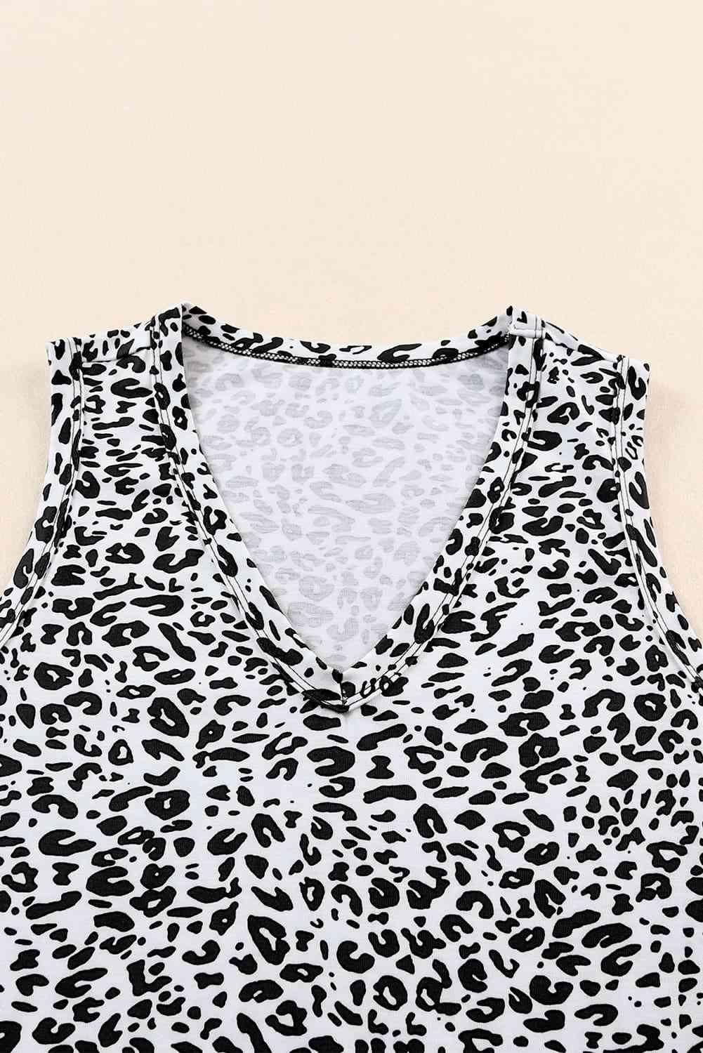 Animal Print V-Neck Tank - Immenzive