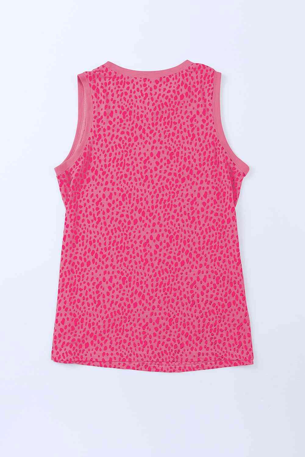 Printed Round Neck Tank - Immenzive