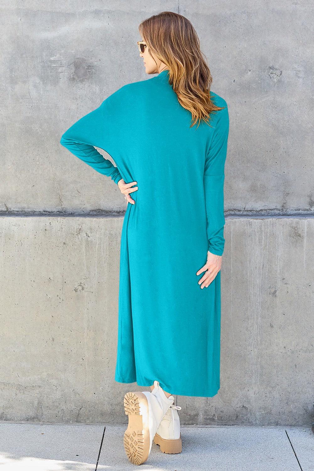 Basic Bae Full Size Open Front Long Sleeve Cover Up - Immenzive