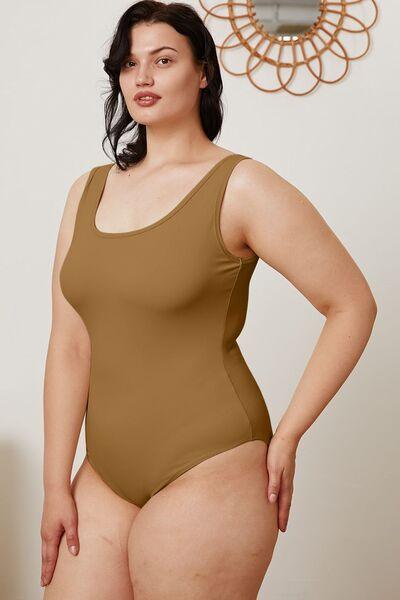 Basic Bae Full Size Square Neck Sleeveless Bodysuit - Immenzive