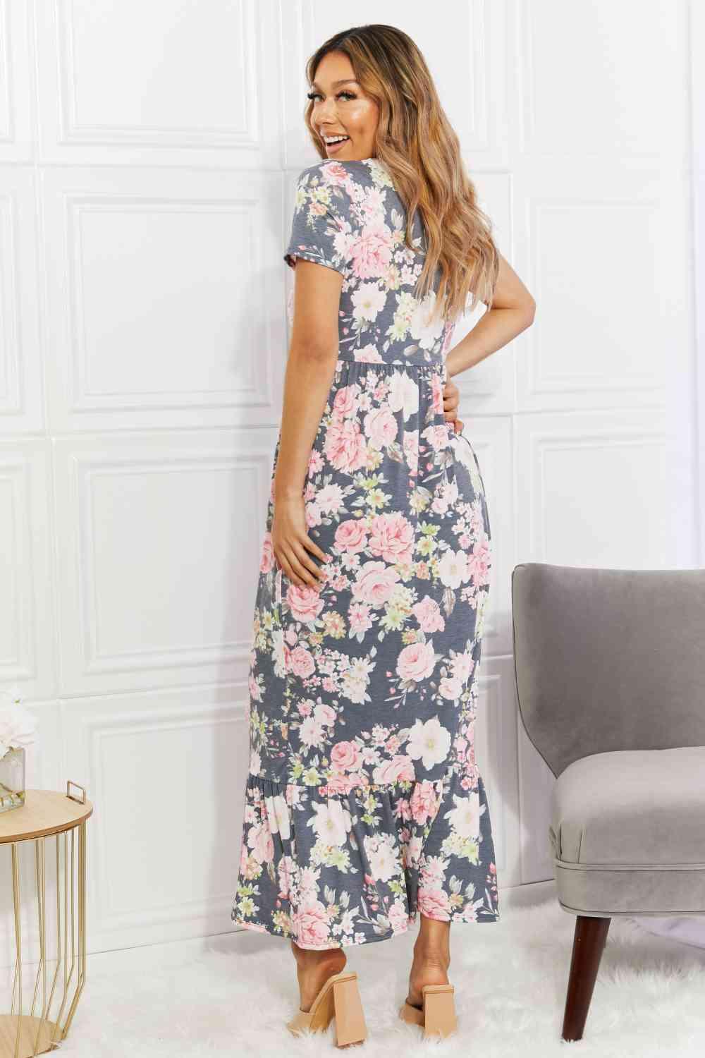 BOMBOM In Bloom Floral Tiered Maxi Dress - Immenzive