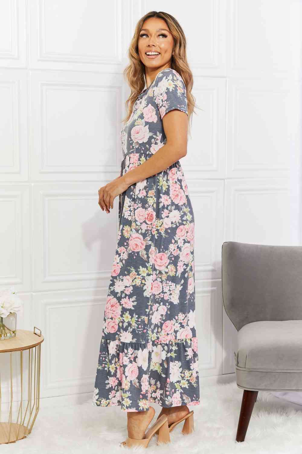 BOMBOM In Bloom Floral Tiered Maxi Dress - Immenzive