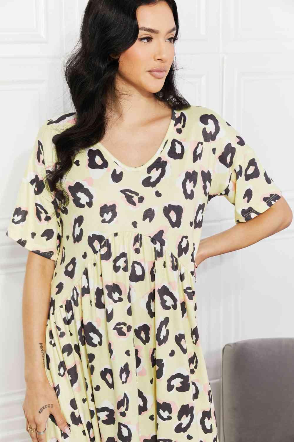 BOMBOM Take It Easy Animal Print Dress - Immenzive