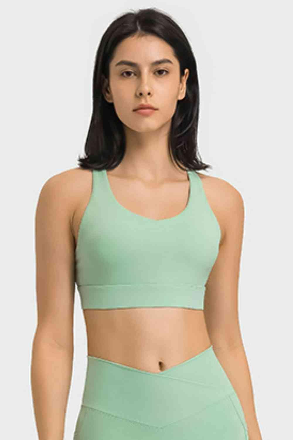 Breathable Crisscross Back Sports Bra - Immenzive