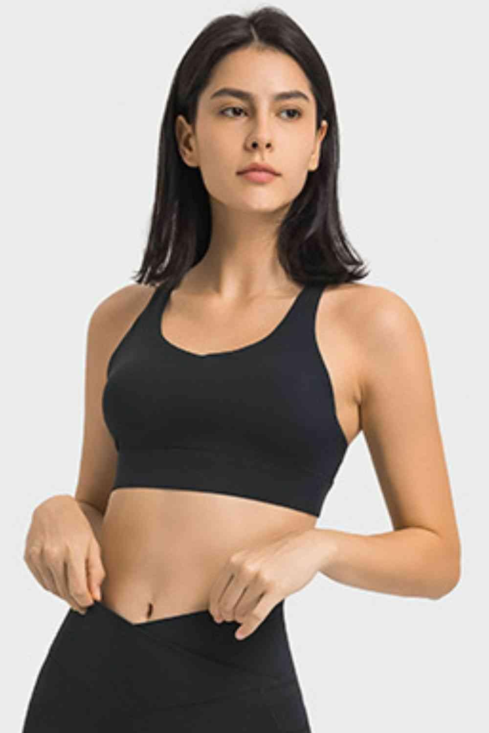 Breathable Crisscross Back Sports Bra - Immenzive