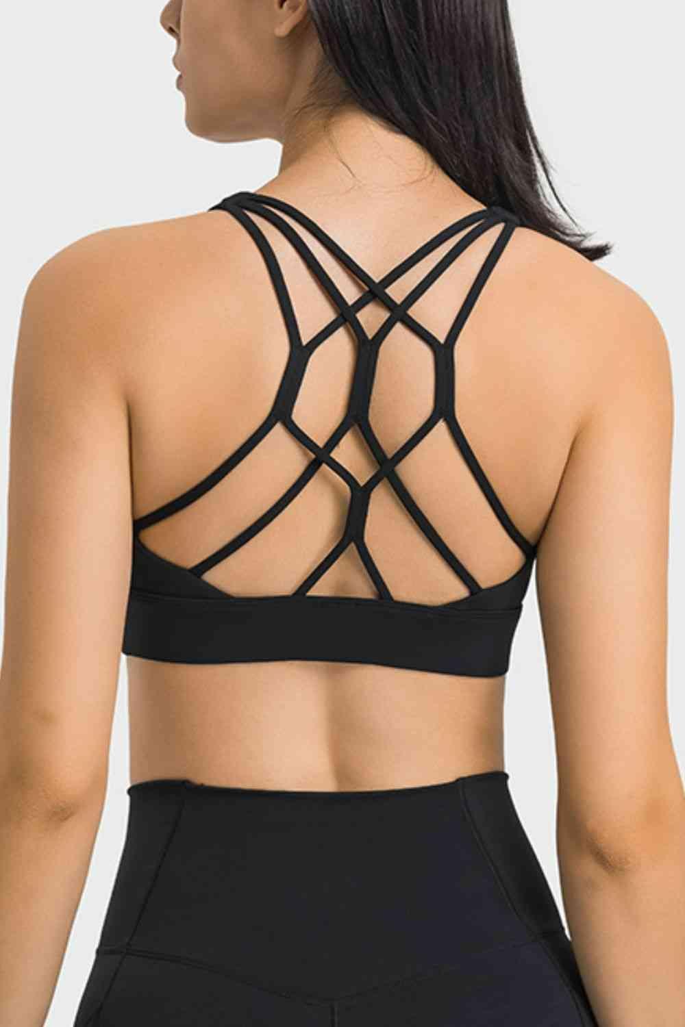 Breathable Crisscross Back Sports Bra - Immenzive