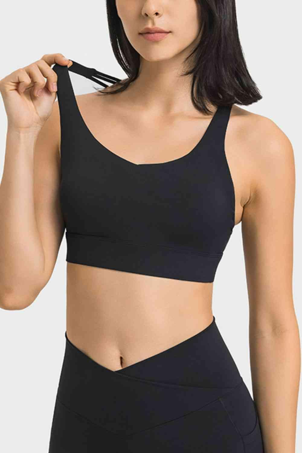 Breathable Crisscross Back Sports Bra - Immenzive