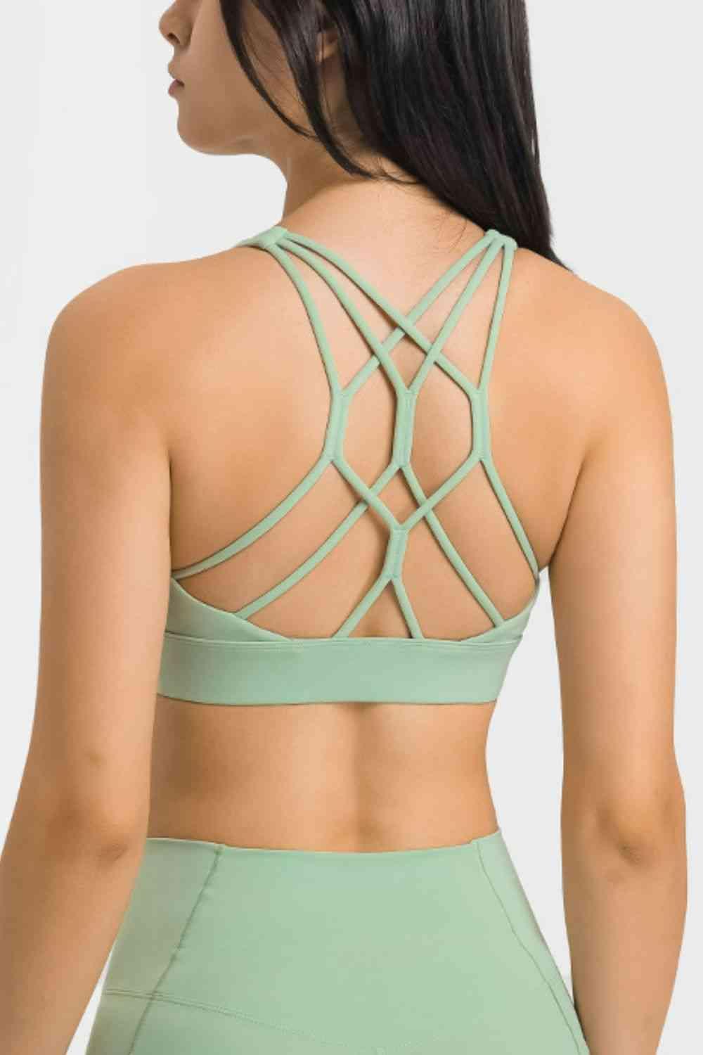 Breathable Crisscross Back Sports Bra - Immenzive