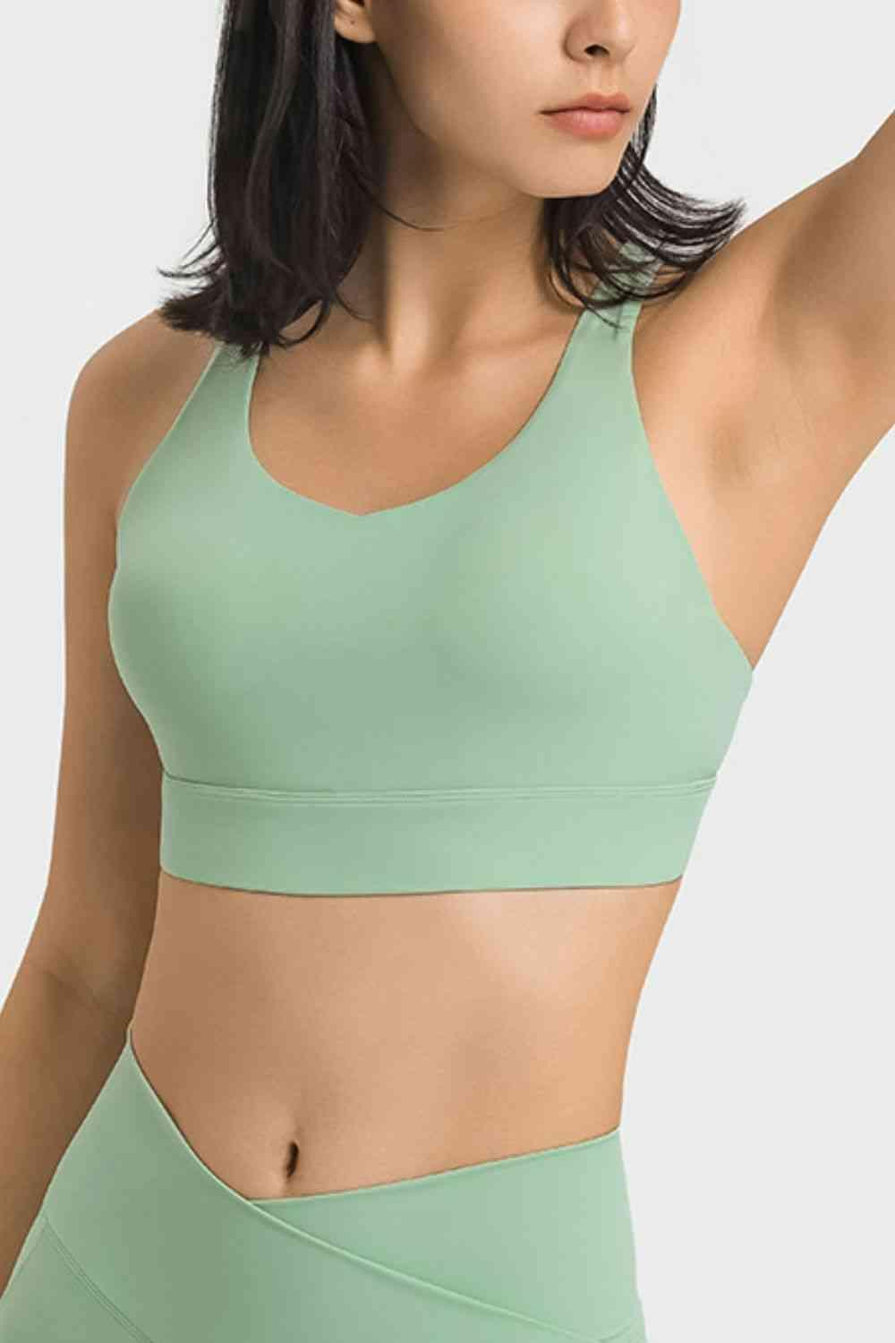 Breathable Crisscross Back Sports Bra - Immenzive