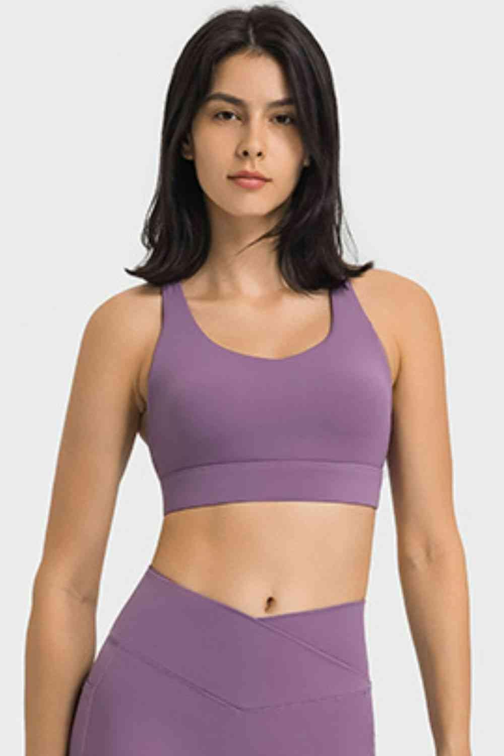 Breathable Crisscross Back Sports Bra - Immenzive