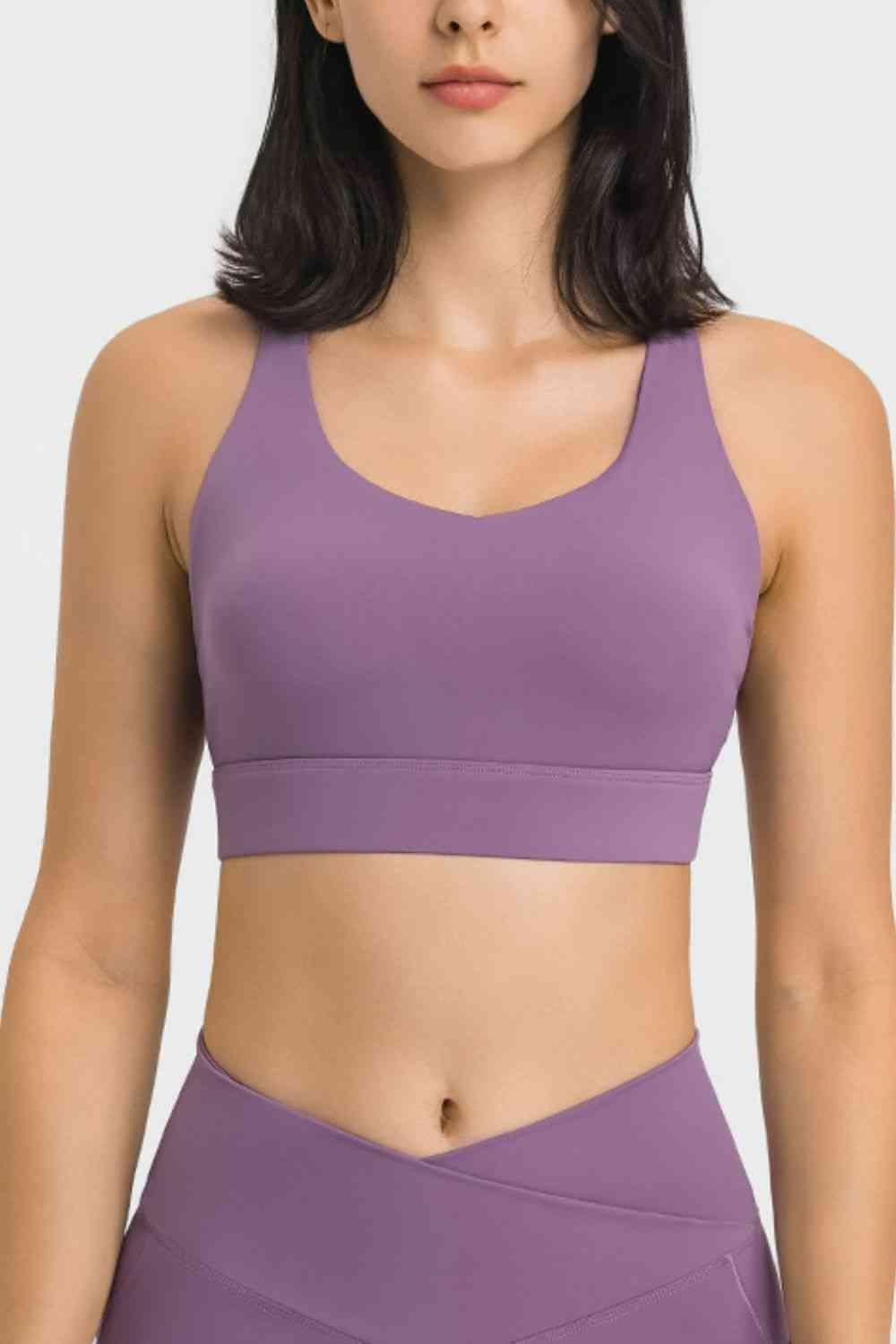 Breathable Crisscross Back Sports Bra - Immenzive