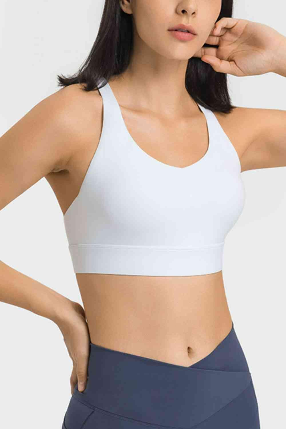 Breathable Crisscross Back Sports Bra - Immenzive