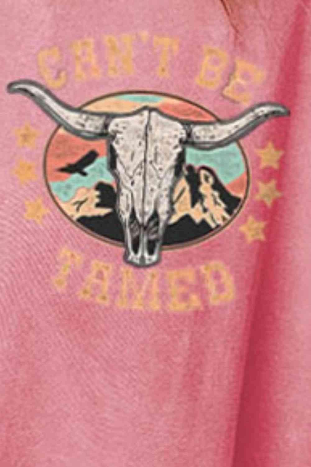 Bull Graphic Dropped Shoulder Slit Sweatshirt - Immenzive