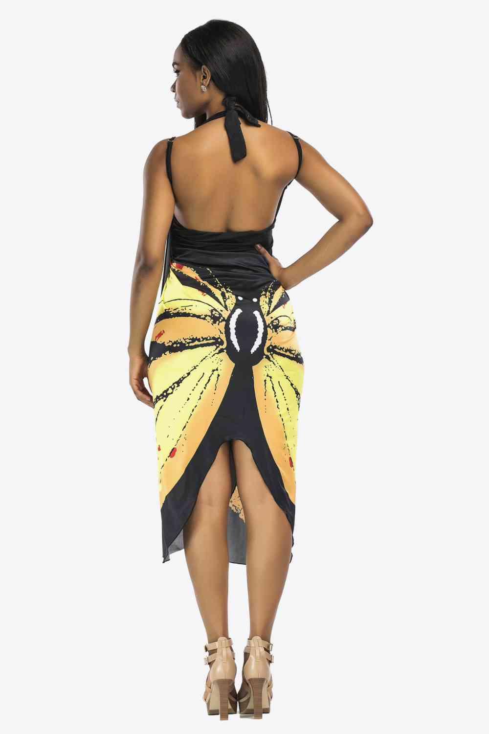 Butterfly Spaghetti Strap Cover Up - Immenzive