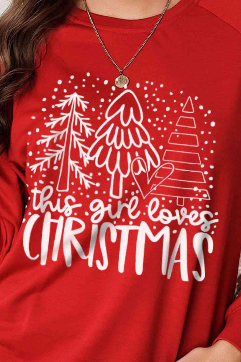 Christmas Tree Round Neck Sweatshirt - Immenzive